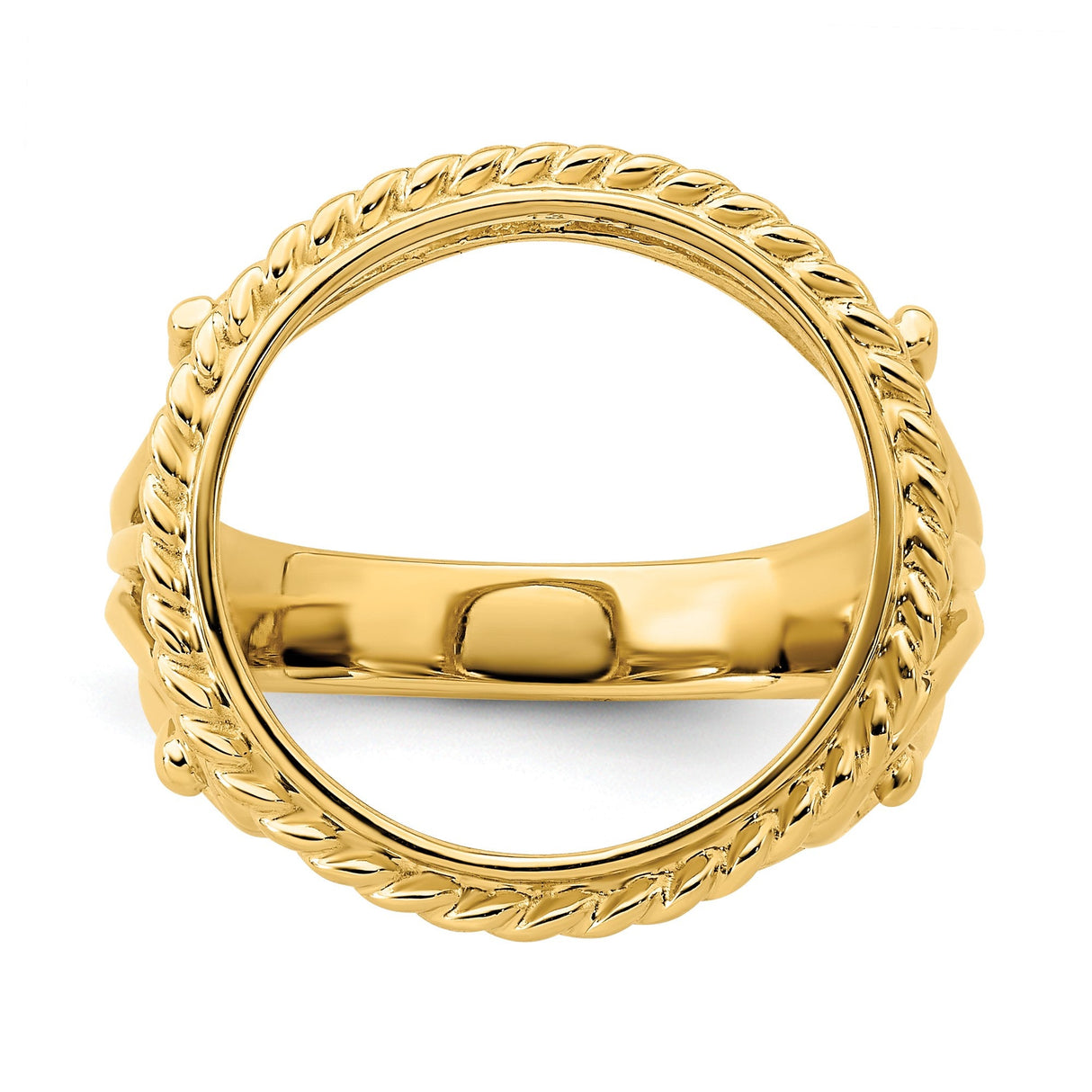 14 mm 14k Yellow Gold coin bezel for 14 mm Coin — additional image