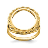 14 mm 14k Yellow Gold coin bezel for 14 mm Coin — additional image