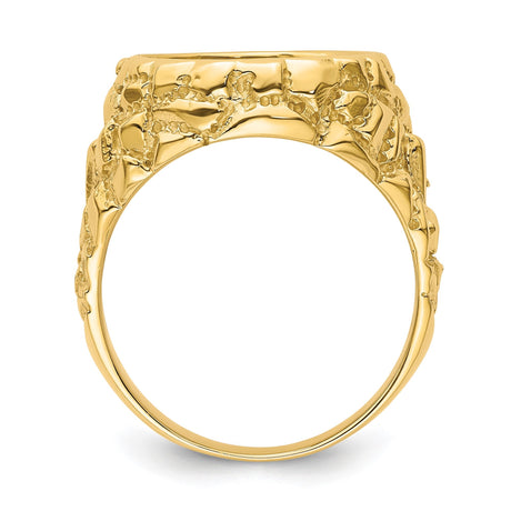 14 mm 14k Yellow Gold coin bezel for 14 mm Coin — alternate view