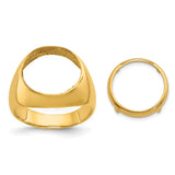 14 mm 14k Yellow Gold coin bezel for 14 mm Coin