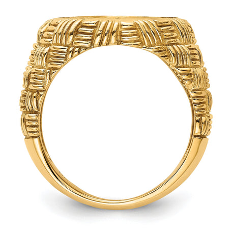 14 mm 14k Yellow Gold coin bezel for 14 mm Coin — alternate view