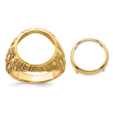 14 mm 14k Yellow Gold coin bezel for 14 mm Coin