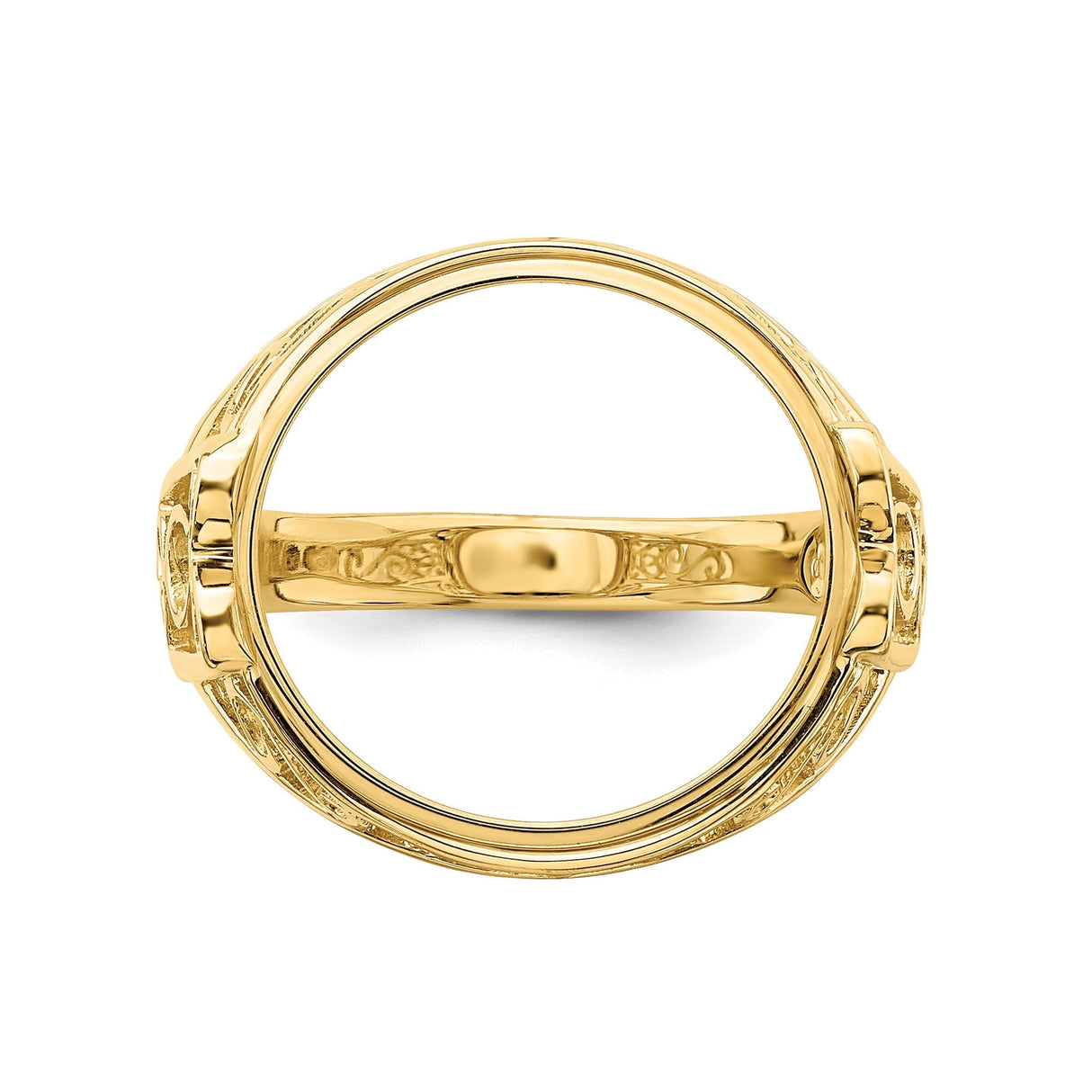 14 mm 14k Yellow Gold coin bezel for 14 mm Coin — additional image