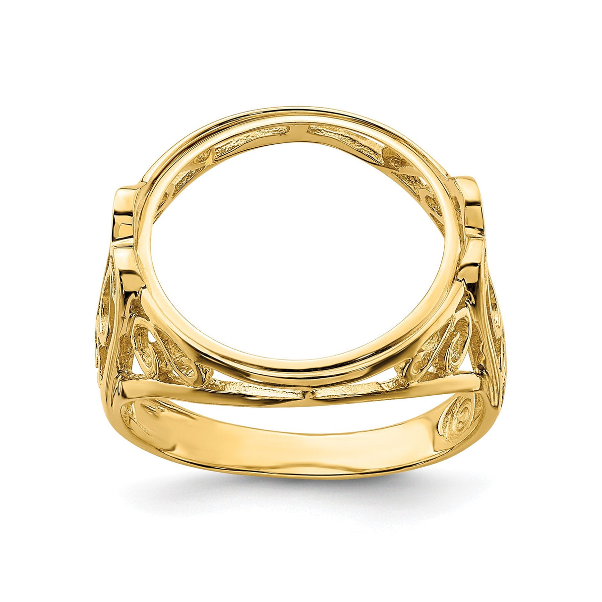 14 mm 14k Yellow Gold coin bezel for 14 mm Coin — additional image