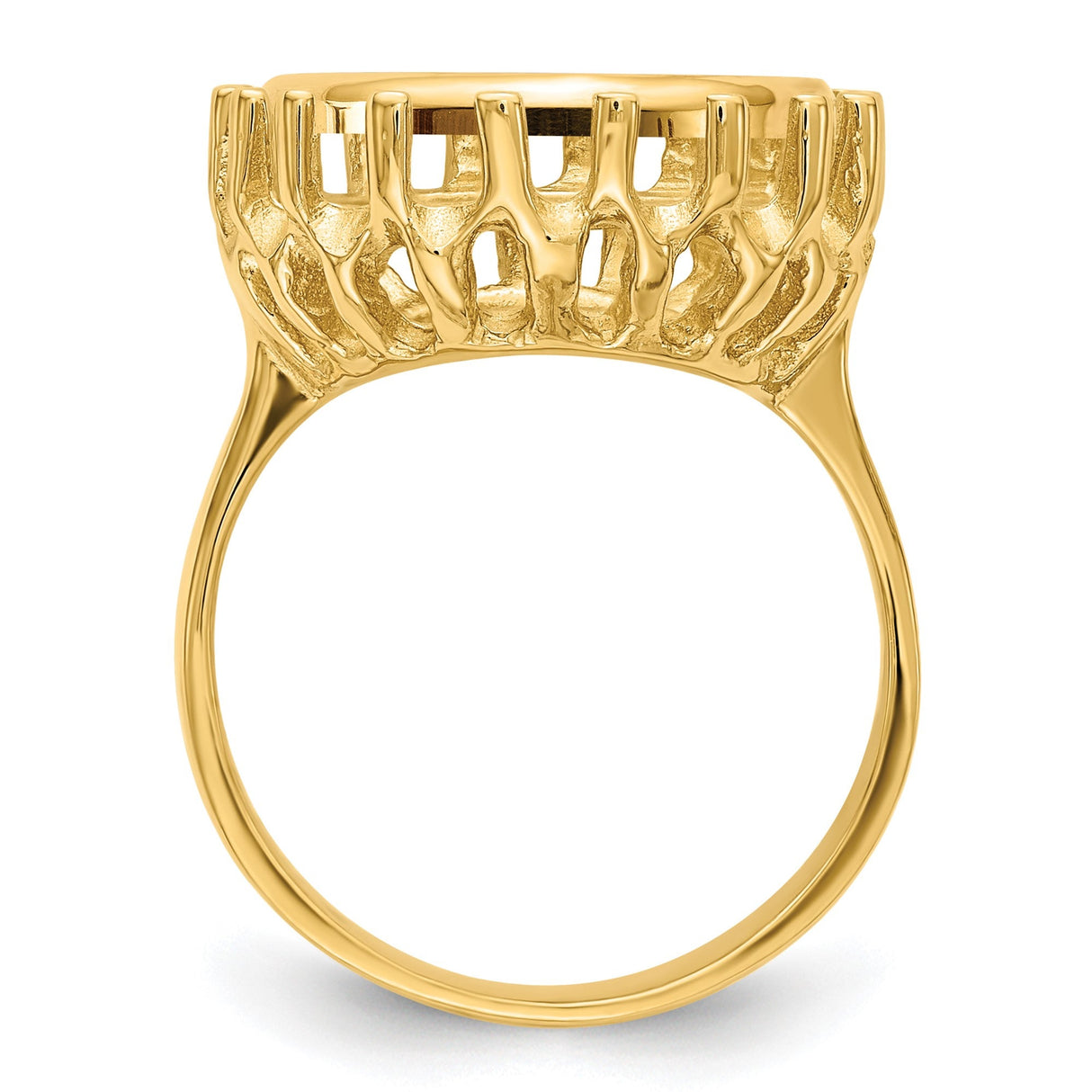 14 mm 14k Yellow Gold coin bezel for 14 mm Coin — alternate view