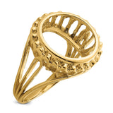 14 mm 14k Yellow Gold coin bezel for 14 mm Coin