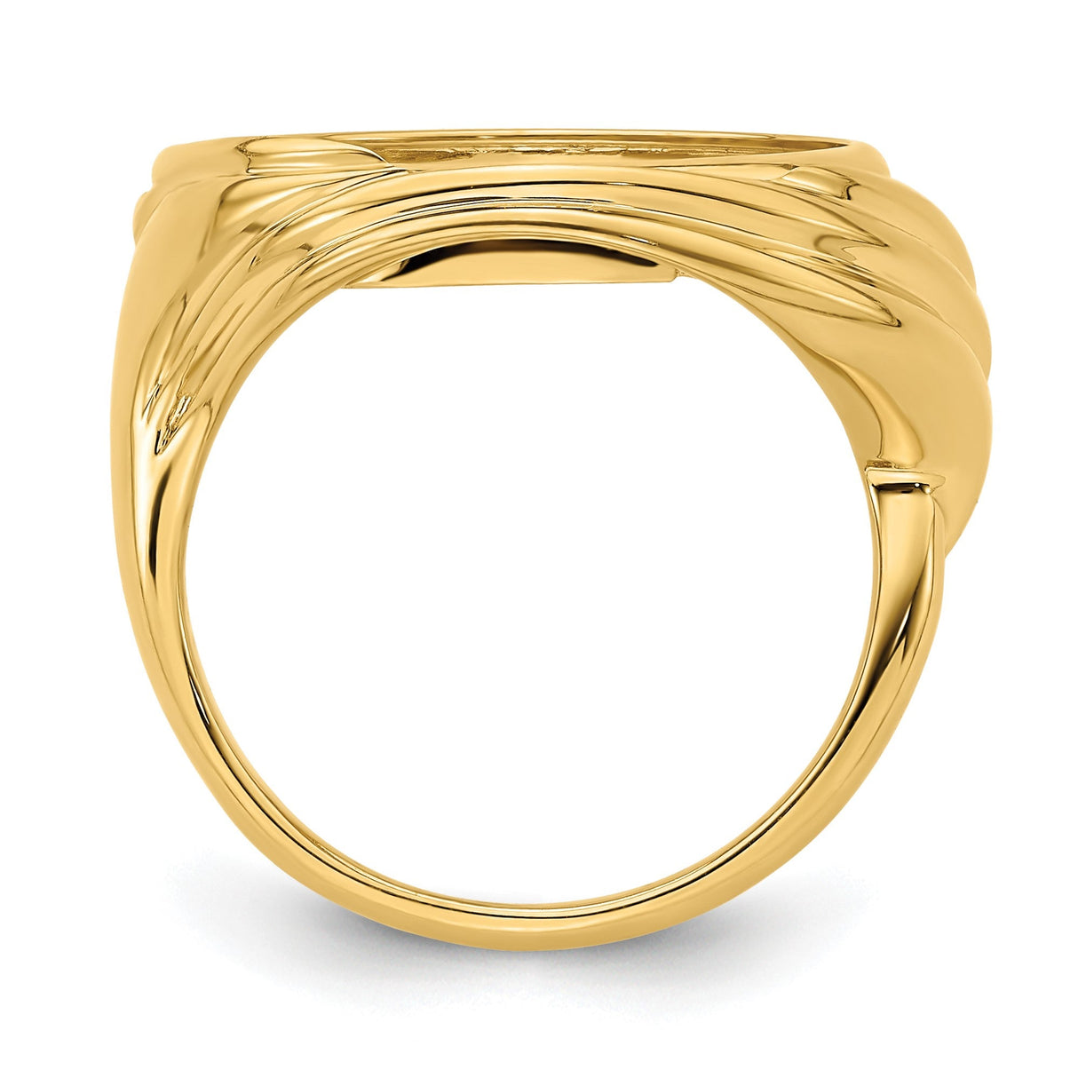 14 mm 14k Yellow Gold coin bezel for 14 mm Coin — alternate view