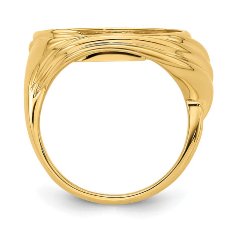 14 mm 14k Yellow Gold coin bezel for 14 mm Coin — alternate view