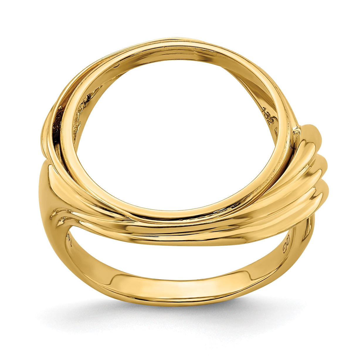 14 mm 14k Yellow Gold coin bezel for 14 mm Coin — additional image