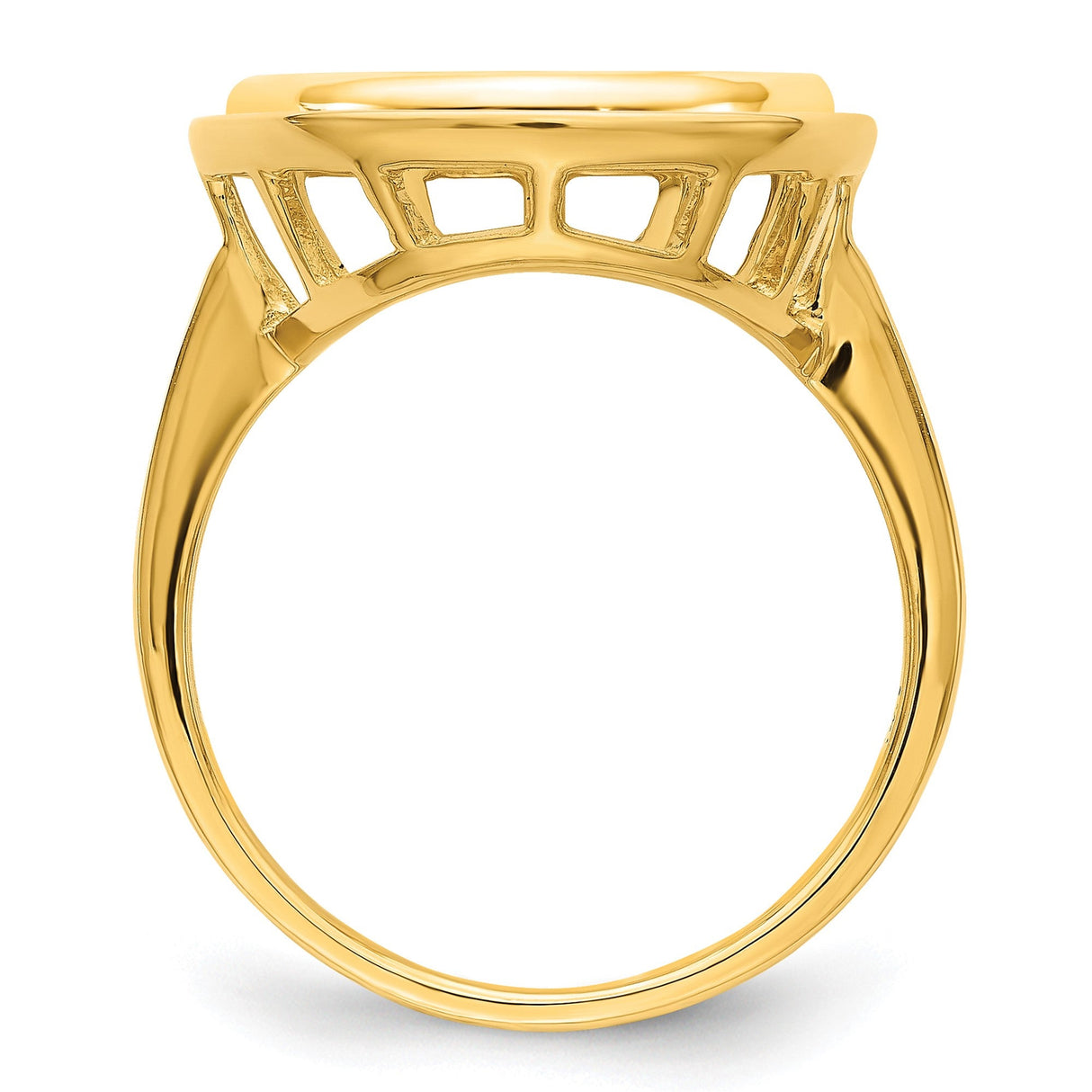 14 mm 14k Yellow Gold coin bezel for 14 mm Coin — alternate view