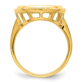 14 mm 14k Yellow Gold coin bezel for 14 mm Coin — alternate view