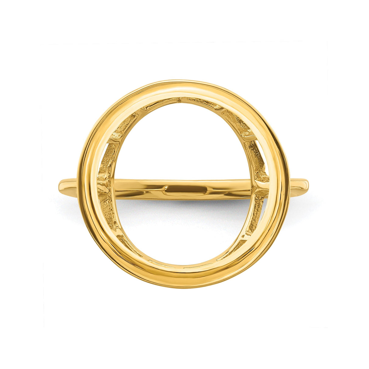 14 mm 14k Yellow Gold coin bezel for 14 mm Coin — additional image