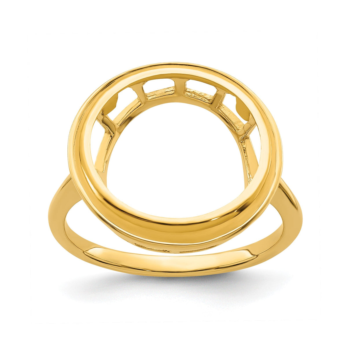 14 mm 14k Yellow Gold coin bezel for 14 mm Coin — additional image