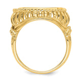 14 mm 14k Yellow Gold coin bezel for 14 mm Coin — alternate view