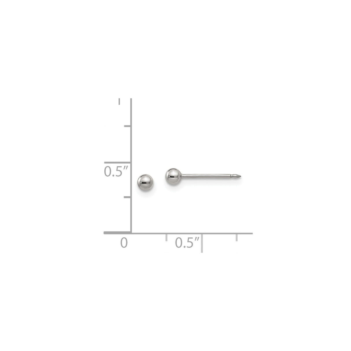 Stainless Steel Stud Earrings, Hypoallergenic Polished Ball Studs, Unisex Minimalist Style