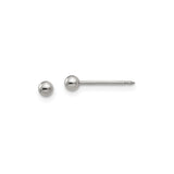 Stainless Steel Stud Earrings, Hypoallergenic Polished Ball Studs, Unisex Minimalist Style