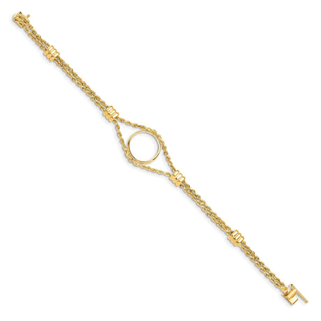 15 mm 14k Yellow Gold coin bezel for 15 mm Coin — alternate view