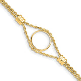 15 mm 14k Yellow Gold coin bezel for 15 mm Coin