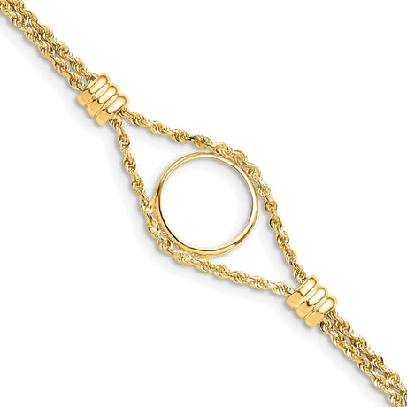 15 mm 14k Yellow Gold coin bezel for 15 mm Coin