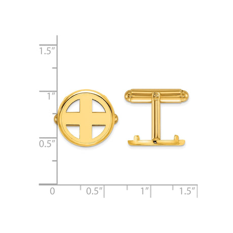15 mm 14k Yellow Gold coin bezel for 15 mm Coin — size reference (ruler)