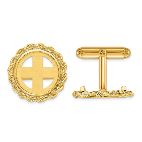 15 mm 14k Yellow Gold coin bezel for 15 mm Coin