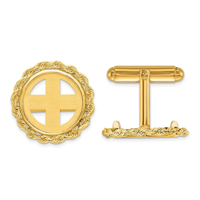 15 mm 14k Yellow Gold coin bezel for 15 mm Coin