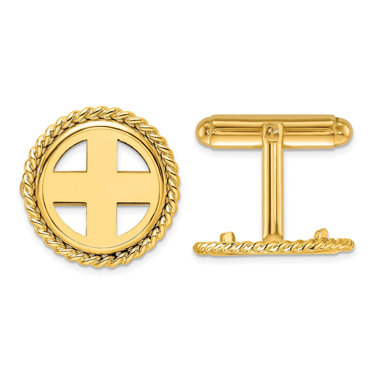 15 mm 14k Yellow Gold coin bezel for 15 mm Coin
