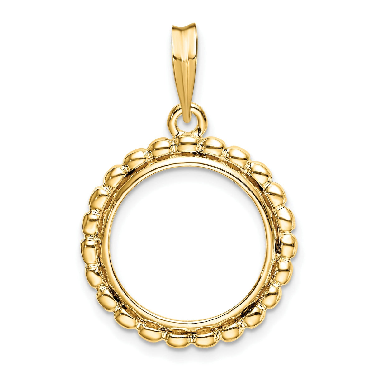 15 mm 14k Yellow Gold coin bezel for 15 mm Coin