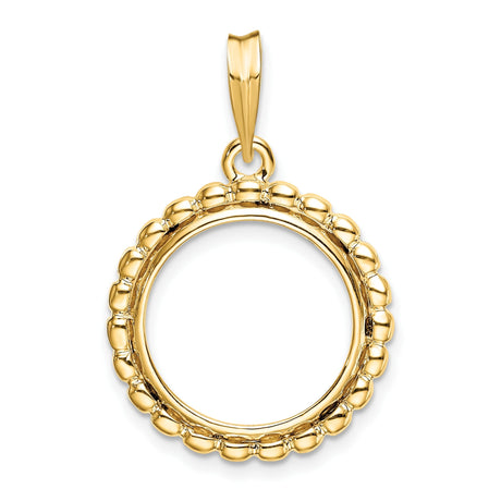 15 mm 14k Yellow Gold coin bezel for 15 mm Coin