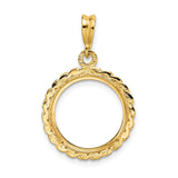 15 mm 14k Yellow Gold coin bezel for 15 mm Coin — additional image