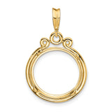 15 mm 14k Yellow Gold coin bezel for 15 mm Coin — additional image