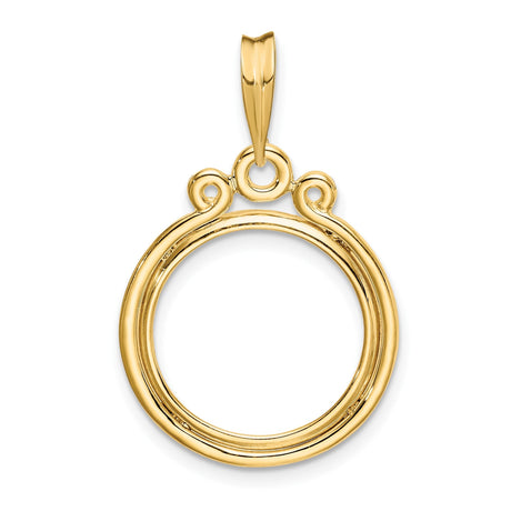 15 mm 14k Yellow Gold coin bezel for 15 mm Coin