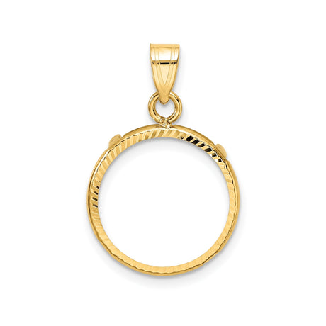 15 mm 10k Yellow Gold coin bezel for 15 mm Coin