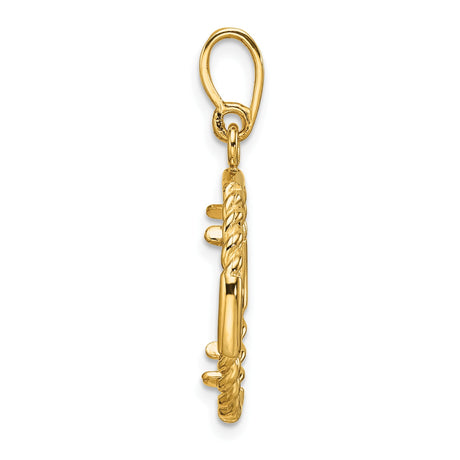15 mm 14k Yellow Gold coin bezel for 15 mm Coin — alternate view