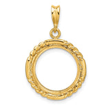 15 mm 14k Yellow Gold coin bezel for 15 mm Coin — additional image