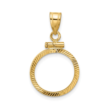 15 mm 10k Yellow Gold coin bezel for 15 mm Coin