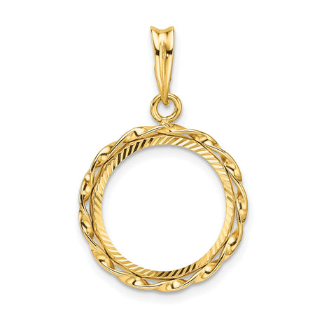 15 mm 14k Yellow Gold coin bezel for 15 mm Coin