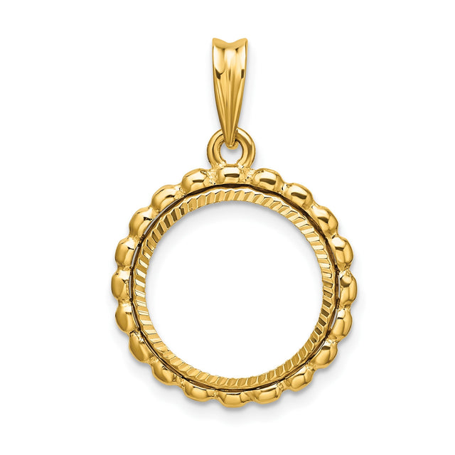 15 mm 14k Yellow Gold coin bezel for 15 mm Coin
