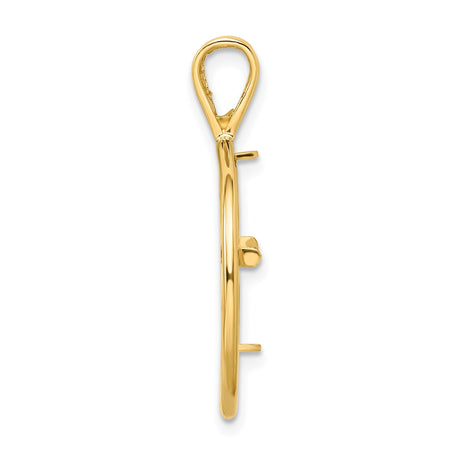 15 mm 14k Yellow Gold coin bezel for 15 mm Coin — alternate view