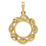 15 mm 14k Yellow Gold coin bezel for 15 mm Coin — additional image