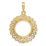 15 mm 14k Yellow Gold coin bezel for 15 mm Coin — additional image