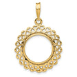 15 mm 14k Yellow Gold coin bezel for 15 mm Coin