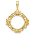 15 mm 14k Yellow Gold coin bezel for 15 mm Coin