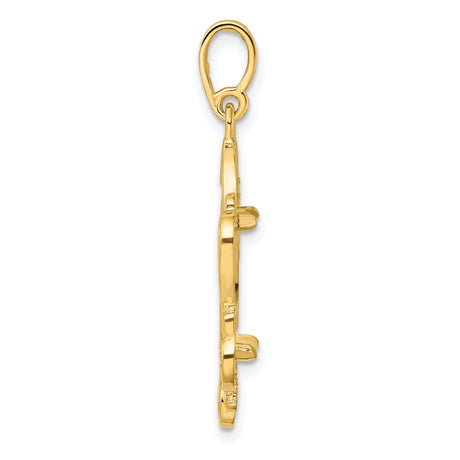 15 mm 14k Yellow Gold coin bezel for 15 mm Coin — alternate view