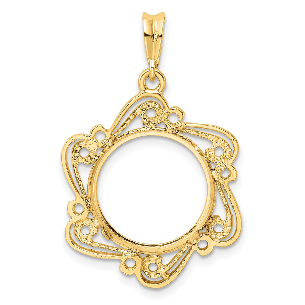 15 mm 14k Yellow Gold coin bezel for 15 mm Coin — additional image
