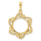 15 mm 14k Yellow Gold coin bezel for 15 mm Coin — additional image