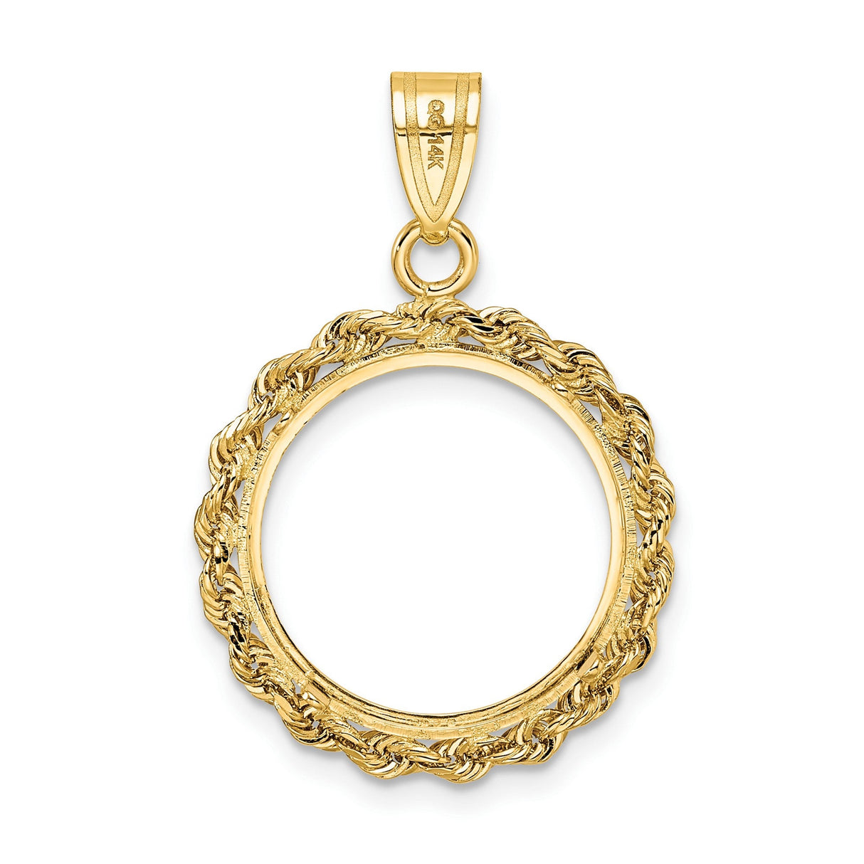 15 mm 14k Yellow Gold coin bezel for 15 mm Coin — additional image