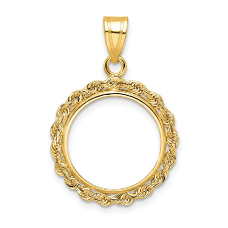 15 mm 14k Yellow Gold coin bezel for 15 mm Coin