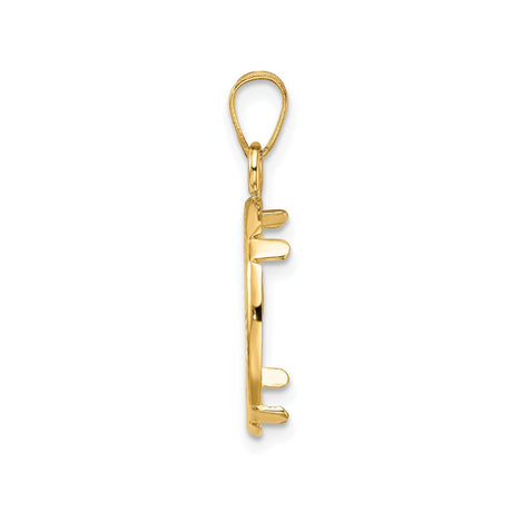 15 mm 14k Yellow Gold coin bezel for 15 mm Coin — alternate view