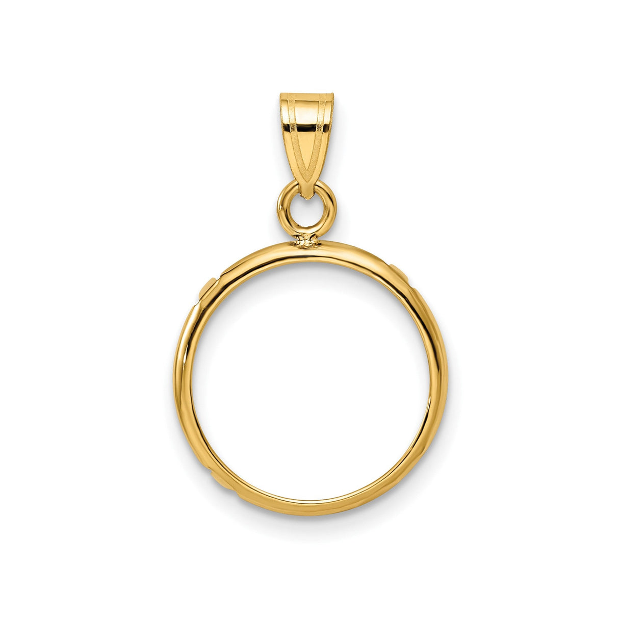 15 mm 10k Yellow Gold coin bezel for 15 mm Coin
